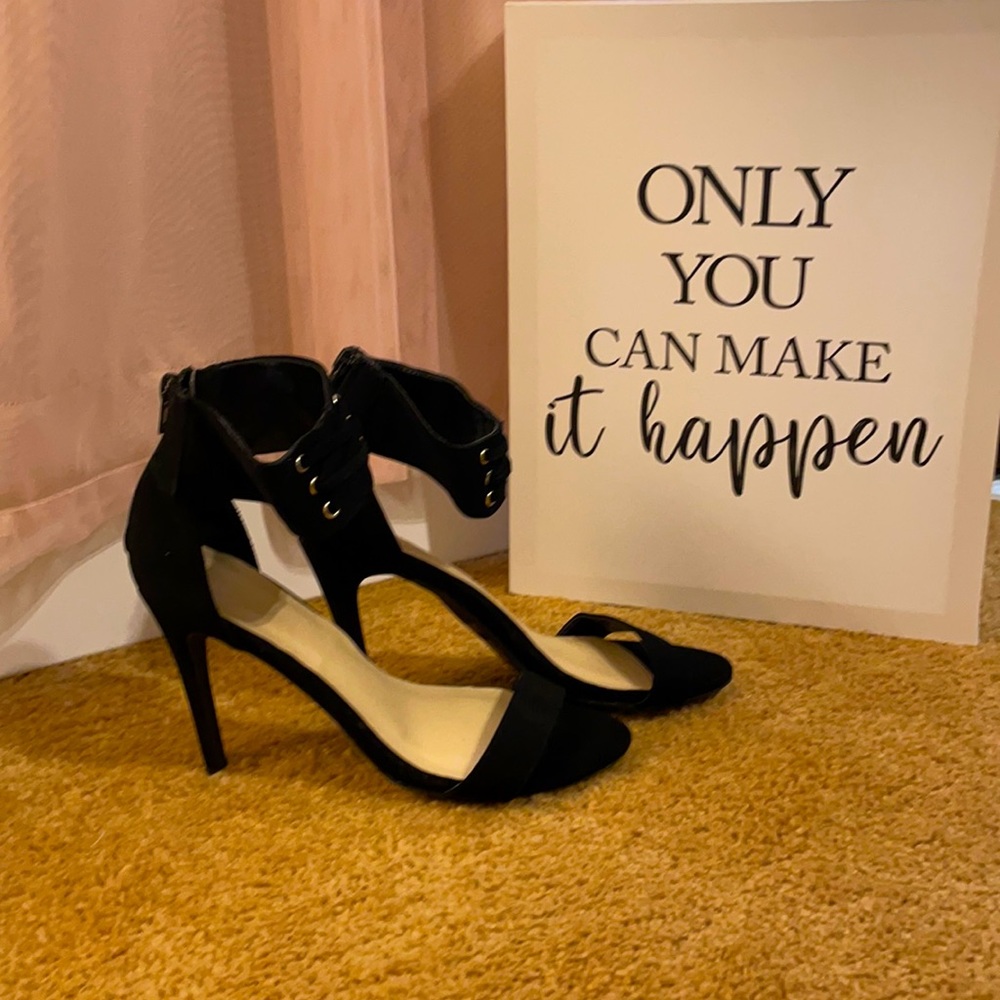 Black Ankle Strapped Heels